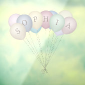 6 Aangepaste Letters Vintage Pastels & Sepia Ballo Raamsticker (Vel 3)