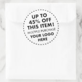 6 Aangepaste ronde stickers 45% korting bulk koopk (Tas)