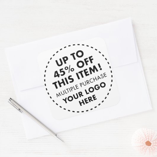 6 Aangepaste vierkante Stickers 45% OFF Bulk Kopen (Envelop)