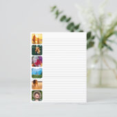 6 Afgerond papierdeelstukken met fotosjabloon (Staand voorkant)