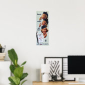 6 American Cigaretes Tobacco Poster (Thuiskantoor)