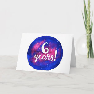6 ans carte d'anniversaire/anniversaire de