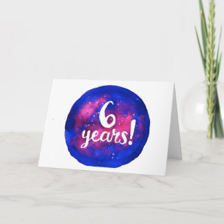 6 ans carte d'anniversaire/anniversaire de