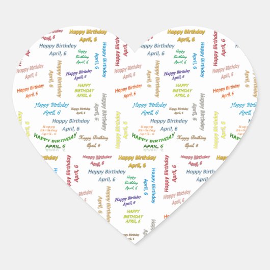 6 april, Sticker (Voorkant)