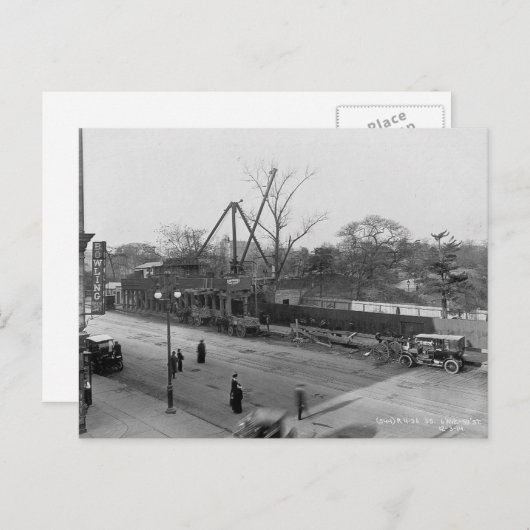 6 Avenue & 59th Street Uitzicht Central Park NYC Briefkaart (Voorkant / Achterkant)