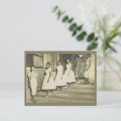 6 Black Beauties Terug 1950's Mode Briefkaart (Staand voorkant)