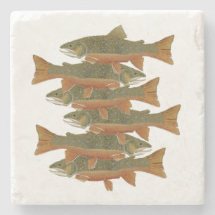 6 Brook forel op een Onderzetter