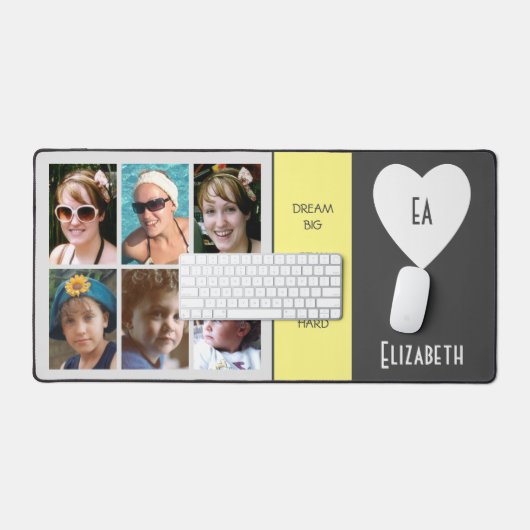 6 citations de photos ajouter nom initiales gris j (Clavier et souris)