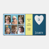 6 citations photo ajouter nom initiales bleu jaune (Recto)