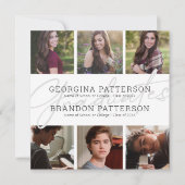 6 Collage de photos Invitation conjointe de gradua (Devant)