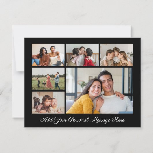 6 Collage photo Ajoutez votre propre carte de voeu (Devant)