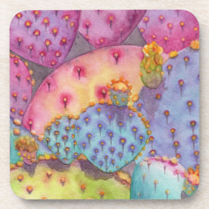 6 Colorful Desert Cactus Drink Coasters met kurk Bier Onderzetter