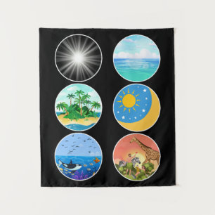 6 Dagen van Creatie - Genesis 1-2 School Teacher Wandkleed