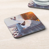 6 dessous de verre en plastique dur de Siamese ave (Côté gauche)