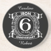 6 ^ e huwelijksdag in nood - kreet zandsteen onderzetter (Voorkant)