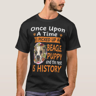 6 Een op een tijd Beagle puppy T-shirt