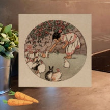 6" Elegante Konijnen Art Cottagecore