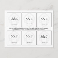 6 Elegante witte/zilveren bruiloft gunst Labels
