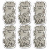 6 Étiquettes de pote de larmes de sirène (Devant)