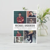 6 Faire-part de la fête de graduation du tableau d (Debout devant)