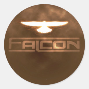 6 Falcon 3-inch vinylstickers Ronde Sticker