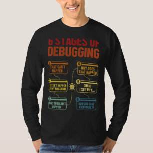 6 Fases van Debugging Software Ontwikkelaar IT Tec T-shirt