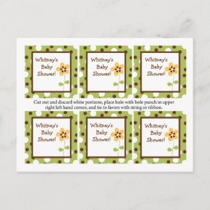 6 Favor Tags Forest Friends Flower Uitnodiging Briefkaart
