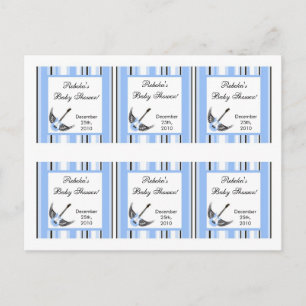 6 Favorieten Tags Boy Blue Punk Rocker Gitaar Uitnodiging Briefkaart