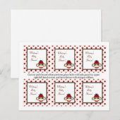 6 favorieten Tags Red Sock Monkey Uitnodiging Briefkaart (Voorkant / Achterkant)