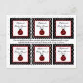 6 Favorietentjes Red Ladybug Uitnodiging Briefkaart