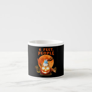 6 Feet mensen Bulldog Dog met Masker Halloween Gif Espresso Kop