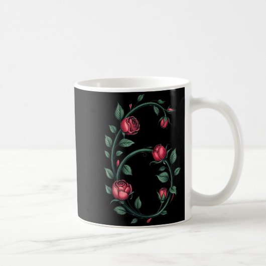 6 Floral 67 Rose Valentines Day Funny Love Matchin Koffiemok (Rechts)