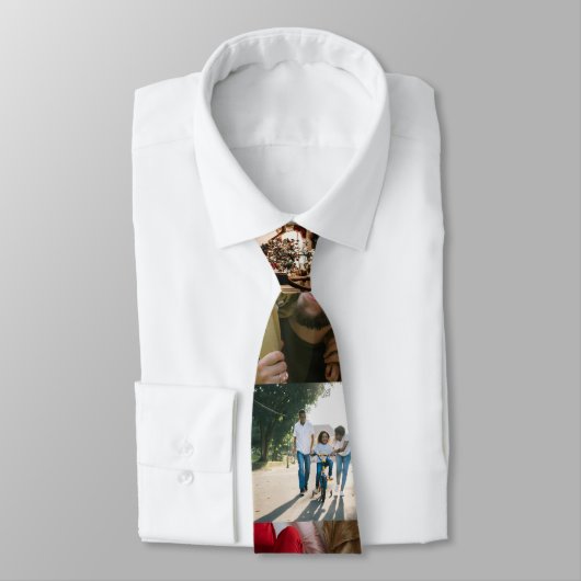 6 Foto Aangepaste Collage Gepersonaliseerd Stropdas (Gebonden)