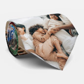 6 Foto Aangepaste Collage Gepersonaliseerd Stropdas (Opgerold)