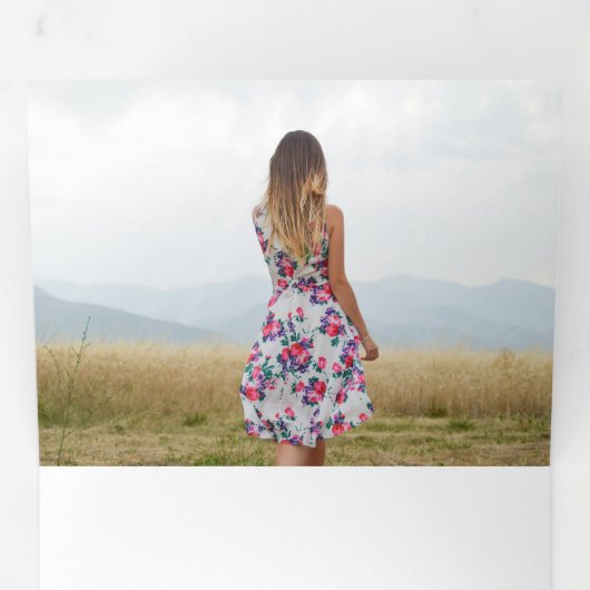 6 Foto Afstuderen Trifold Aankondiging (Binnenzijde eerst)