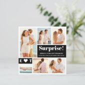 6 Foto Black White Verloving Aankondiging (Staand voorkant)