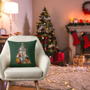 6 Foto Boom Vorm Kerst decoratie Kussen
