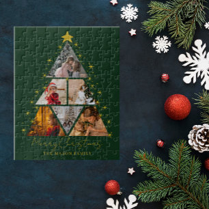 6 Foto Boom Vorm Kerst familie cadeau Legpuzzel