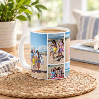 6 Foto Collage Aandenken Gepersonaliseerd Koffiemok