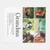 6 Foto Collage Beste oma, definitie van oma Fleece Deken (Voorkant (Horizontaal))