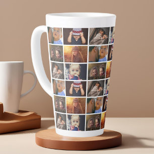 6 Foto Collage Familie Foto Patroon Aandenken Latte Mok