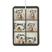 6 Foto collage - gestapeld raster zwart Luchtverfrisser (Voorkant)