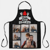 6 Foto Collage Grill Master Grandpa BBQ Schort (Voorkant)