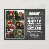 6 Foto-collage - kerstbord Feestdagenkaart (Voorkant)