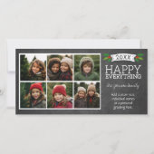 6 Foto-collage - kerstbord Feestdagenkaart (Voorkant)