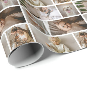6 Foto Collage Maatwerk Gepersonaliseerd Cadeaupapier