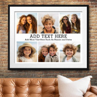 6 Foto collage met 2 regels voor eenvoudige tekst