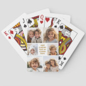 6 Foto Collage Minimalist - wit en goud Pokerkaarten (Achterkant)