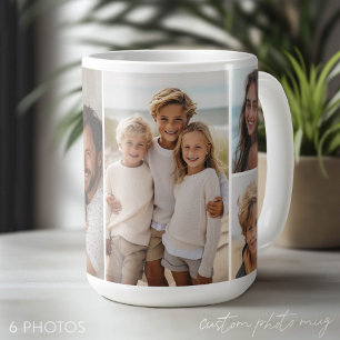 6 Foto Collage - Modern, Miniale Witte Achtergrond Koffiemok