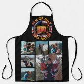 6 Foto collage op 4 juli Grill Master BBQ Schort (Voorkant)